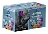 Blue Buffalo Wilderness Adult Chicken & Beef Chunks Wet Dog Food, Count of 12
