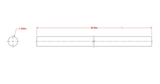 Hillman SteelWorks 11593 1/4" x 36" 4055BC Smooth Metal Rod Plain Steel