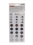 JobSmart BC50 Assorted Button Cell Batteries LR44, CR2016, CR2025, CR2032, 50-Pc