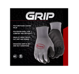 Boss B33131-L10P Men's PU Dipped Work Gloves, 10 Pack, Black/Gray, Large