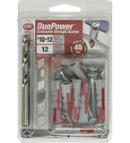 Hillman 376474 DuoPower Contractor-Strength Anchor Kit #10-12, 12-Pack