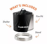 Solo Stove Portable, Smokeless, Bonfire 2.0 Fire Pit with Stand and Shelter