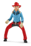 Schleich 42576 Farm World Barrel Racing with Cowgirl Playset