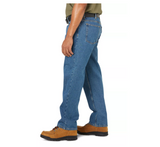 Blue Mountain FMB-1501 Men's Mid-Rise Denim 5-Pocket Jeans, Medium Wash, S38x30