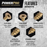 Hillman 116826 Power Pro One Bronze Multi-Material Screws #8 x 1-1/2", 164-Pack