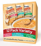 Delectables 3270012960 Lickable Broths 12 Pouch Variety Pack 1.4 oz. Cat Treats