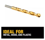 DeWalt DW1332 G 135 Degree Split Point Tip Titanium Drill Bit 1/2 in. for Any Drills