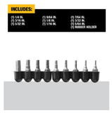 DeWalt DW2068 Hex Drive Bit Tip Set, 9-Piece