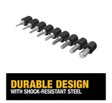 DeWalt DW2068 Hex Drive Bit Tip Set, 9-Piece