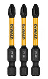 DeWalt DWAF2PH2IR3 Flextorq 1/4 in. x 2 in. Phillips Impact Driver Bit, 3-Piece