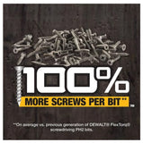 DeWalt DWAF2PH2IR3 Flextorq 1/4 in. x 2 in. Phillips Impact Driver Bit, 3-Piece