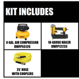 6 Gal. 18-Gauge Brad Nailer and Heavy-Duty Pancake Electric Air Compressor Combo Kit (1-Tool)