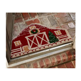 Red Shed 25F04392RL Snowy Barn Coir Christmas Door Mat, 32 in.