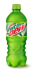 Diet Mountain Dew Citrus Soda Pop Soft Drink Beverage 20 oz., 1 Single Bottle