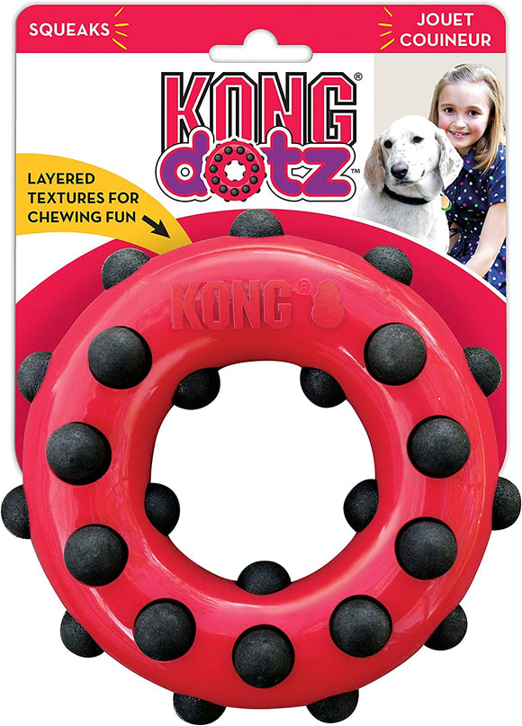 KONG TDD11 Dotz Circle Bouncy Dog Toy, Large