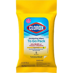 Clorox 60137 Disinfecting Wipes to Go, Crisp Lemon