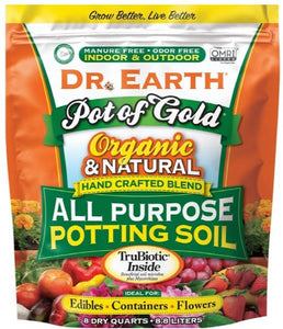 Dr. Earth Organic & Natural Pot of Gold All-Purpose Potting Soil-8 qt. 11 sq. ft