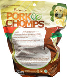 Pork Chomps 6-7" Oven-baked Porkskin Bacon Knots Rawhide-Free Dog Chew - 8 Count