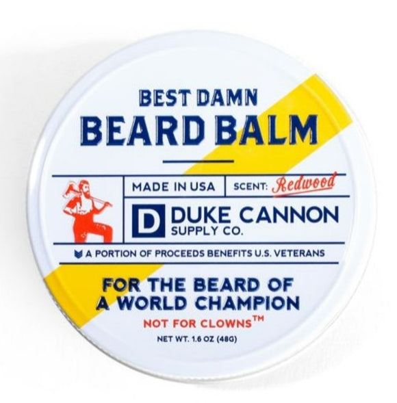 Duke Cannon BDBALM1 Best Damn Beard Balm Redwood Scent, 1.6 oz.