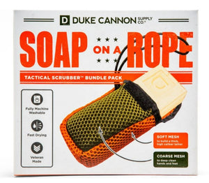 Duke Cannon Bourbon Soap on a Rope Tactical Scrubber Bundle Pack