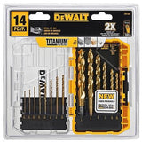 DeWALT DW1354 Titanium Nitride Coated Drill Bit Set, 14-Piece - Yellow