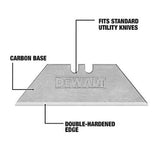 DeWALT DWHT11010 Steel Heavy-Duty Utility Blades Gray, 10 Pack