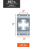 CargoSmart 1746 Single Piece X-Track Anchor Horizontally/Vertically Mounted Zinc