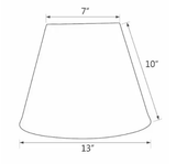 13 in. x 10 in. Burgundy Pleated Empire Lamp Shade