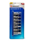 JobSmart JS202416 Polish Chrome Metric Hex Bit Socket Set, 7-Piece