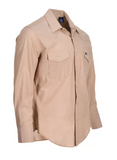 Wrangler MS728KH Men's Cowboy Cut Western Chambray Work Shirt, Khaki, 2XL