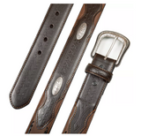 Blue Mountain 2774-200 Men's Western Leather Belt, Brown,  1-1/2 in., Medium