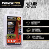 Hillman 116788 Power Pro One Bronze Multi-Material Screws #8 x 1-1/2", 25 Pack