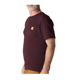 Carhartt K87 Men's Loose Fit Short-Sleeve Pocket T-Shirt, Port, 3XL