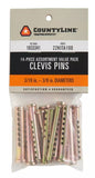 CountyLine 22KITA100 Zinc finish Assorted Adjustable Clevis Pins, Count of 14