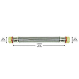 3/4 in. FIP x 3/4 in. FIP x 18 in. Stainless Steel Water Heater Supply Line