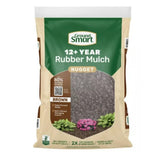 GroundSmart GSNG08BN96A Premium Brown Rubber Nugget Mulch 0.8 cu. ft.