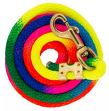 Dumor T-99-2156-R1 10 ft Polyester Lead Rope with Bolt Snap Rainbow for Horses