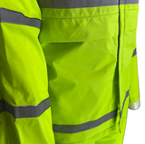 Blue Mountain Unisex Polyester Hi Vis Green Rainsuit Jacket and Bib Set, Large