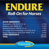 Farnam 3005333 Endure Roll-On Fly Repellent for Horses for Sensitive Areas-3 oz.