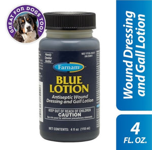 Farnam Blue Lotion Antiseptic Wound Dressing & Gall Lotion for Horses & Dogs