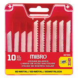 MIBRO 827831 2-3/4 in. to 3-1/2 in. Bi-Metal Jigsaw Blade Set, 10-Pack