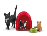 Schleich 42501 Play Time for Cute Cats Educational Toy Playset