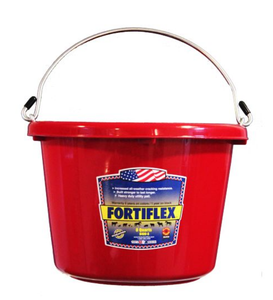 Fortiflex 1304800T-RED 8 qt. Capacity Multi-Purpose Livetsock Plastic Bucket