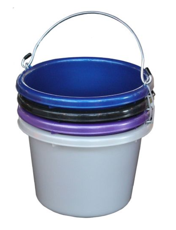 Fortiflex 1304897CTP 2 gal. Shades of Blue Multi-Purpose Plastic Bucket, 4-Pack