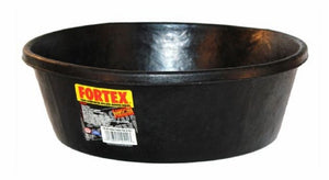 Fortex Industries 2208001 Black-Colored 2 gal. cap. Rubber Livestock Feeder Pan