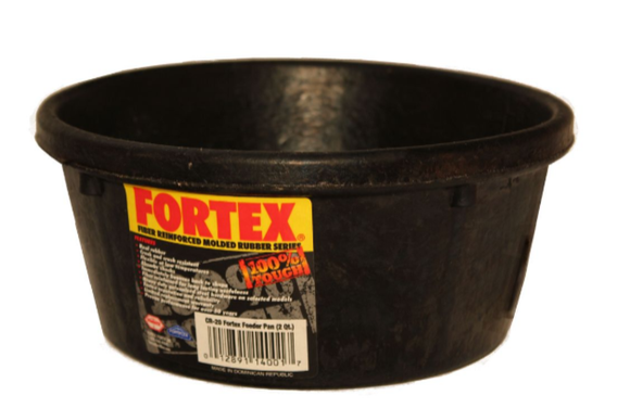 Fortex RT00252 0.5 gal. Round Livestock Feeder for Small Animals-Black