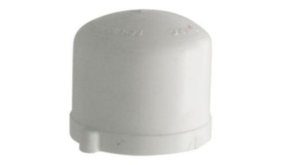 LDR Industries FP4 CA-34 3/4 in. PVC Cap, White Color for Secure Pipe Closure