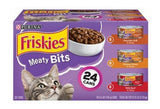 Friskies Meaty Bits Chicken & Beef in Gravy Wet Cat Food, 5.5oz 24 Variety Pack