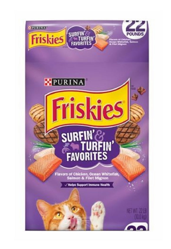 Friskies 5000029021 Surfin' and Turfin' Chicken Favorites 22 lbs. Dry Cat Food