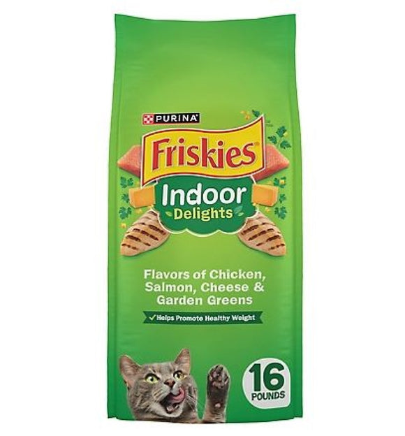 Friskies 5000057580 Indoor Delights 16 lb. Chicken & Salmon Flavor Dry Cat Food